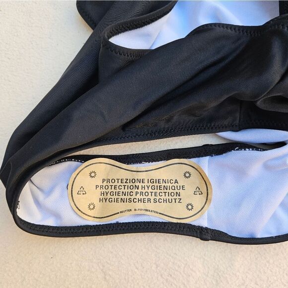 NWOT Meyeeka Womens Scoop Neck Cut Out Lace Up Back High Cut Monokini - Picture 8 of 14